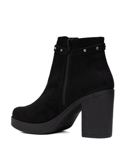 Botines Chenda - Negro Gamuza - Tienda Nébula