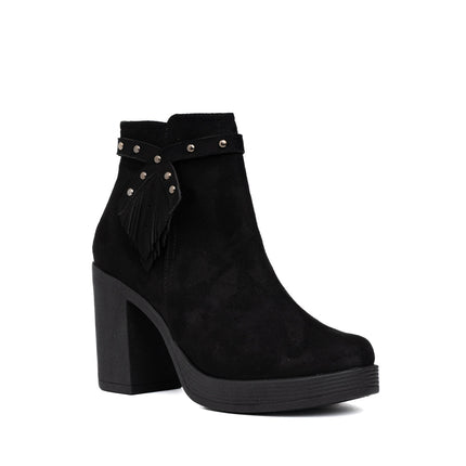 Botines Chenda - Negro Gamuza - Tienda Nébula