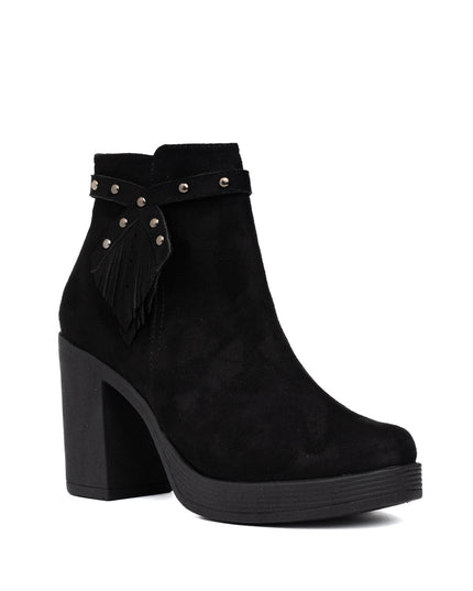 Botines Chenda - Negro Gamuza - Tienda Nébula