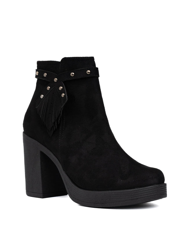 Botines Chenda - Negro Gamuza - Tienda Nébula