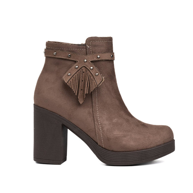 Botines Chenda - Topo Gamuza - Tienda Nébula