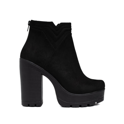 Botines Chhean - Negro Gamuza - Tienda Nébula