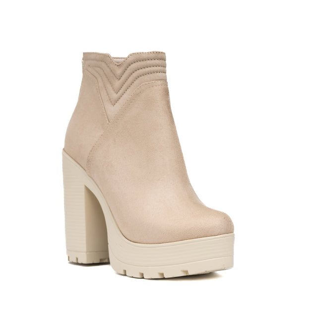Botines Chhean - Nude Gamuza - Tienda Nébula