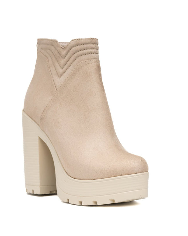 Botines Chhean - Nude Gamuza - Tienda Nébula
