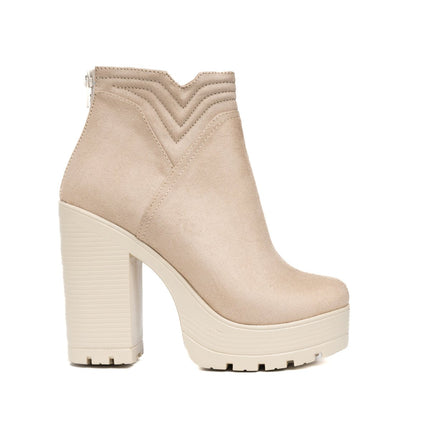Botines Chhean - Nude Gamuza - Tienda Nébula