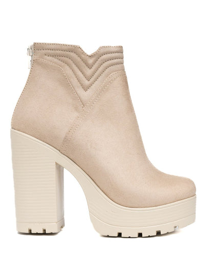 Botines Chhean - Nude Gamuza - Tienda Nébula
