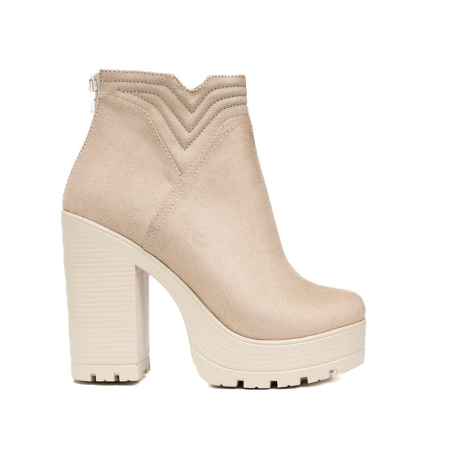 Botines Chhean - Nude Gamuza - Tienda Nébula