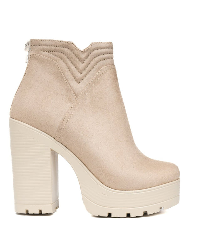 Botines Chhean - Nude Gamuza - Tienda Nébula