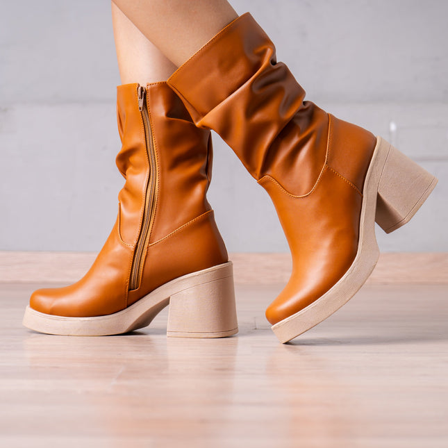 Botines Chunny - Camel - Tienda Nébula