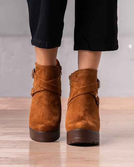 Botines Jorani - Camel Gamuza - Tienda Nébula