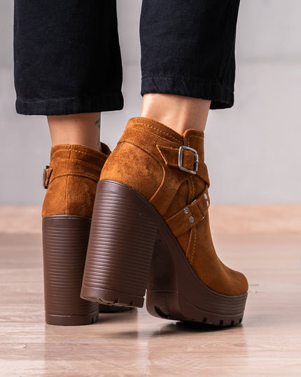 Botines Jorani - Camel Gamuza - Tienda Nébula