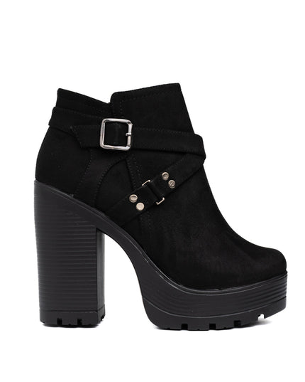 Botines Jorani - Negro Gamuza - Tienda Nébula