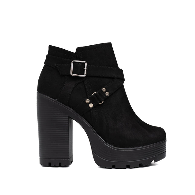 Botines Jorani - Negro Gamuza - Tienda Nébula