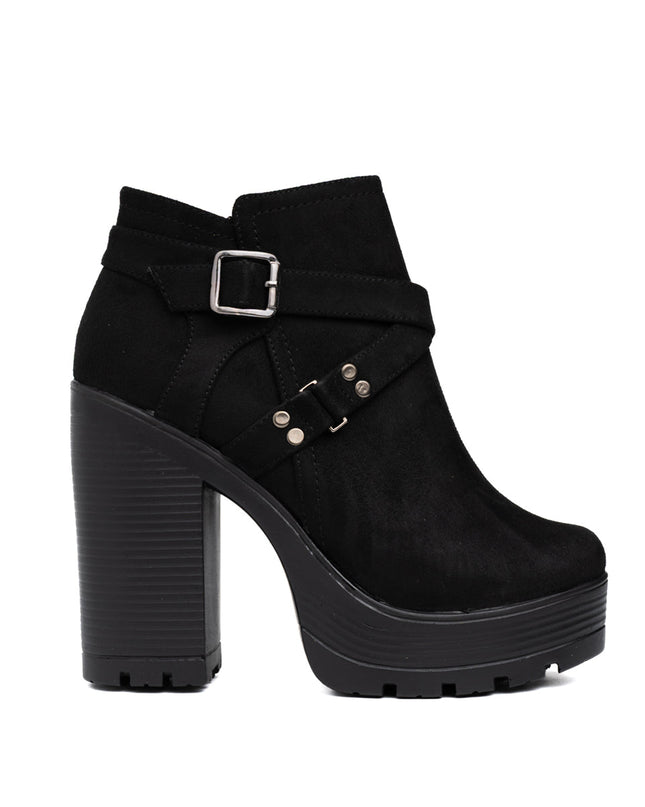 Botines Jorani - Negro Gamuza - Tienda Nébula
