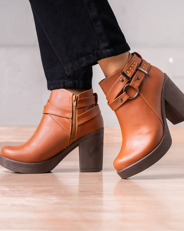 Botines Leandra - Camel - Tienda Nébula