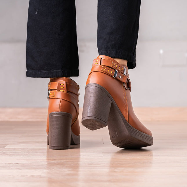 Botines Leandra - Camel - Tienda Nébula