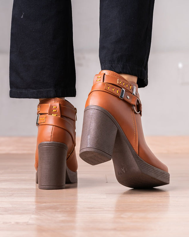 Botines Leandra - Camel - Tienda Nébula