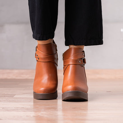 Botines Leandra - Camel - Tienda Nébula