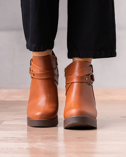 Botines Leandra - Camel - Tienda Nébula