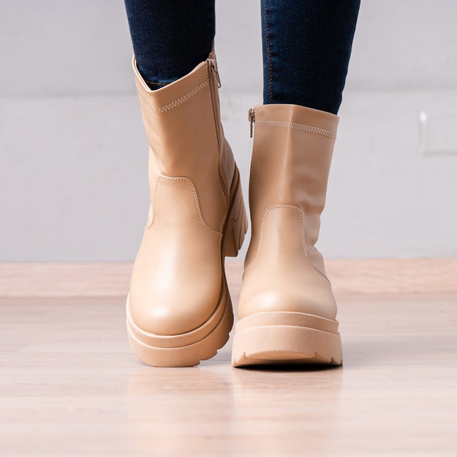Botines Nadia - Beige - Tienda Nébula
