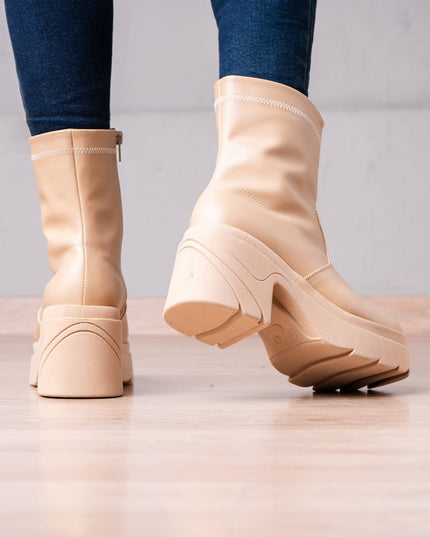 Botines Nadia - Beige - Tienda Nébula