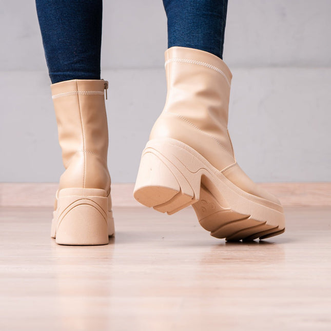 Botines Nadia - Beige - Tienda Nébula
