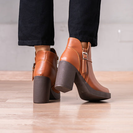 Botines Normelia - Camel - Tienda Nébula