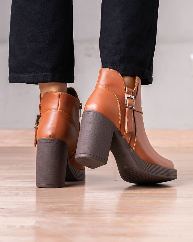 Botines Normelia - Camel - Tienda Nébula