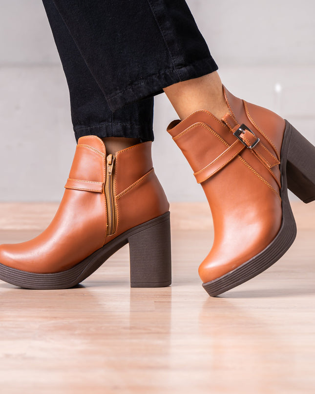 Botines Normelia - Camel - Tienda Nébula