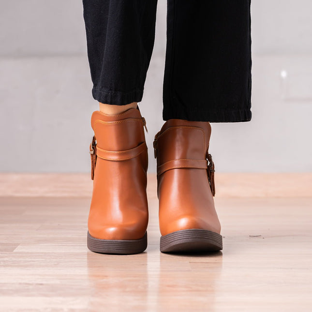 Botines Normelia - Camel - Tienda Nébula