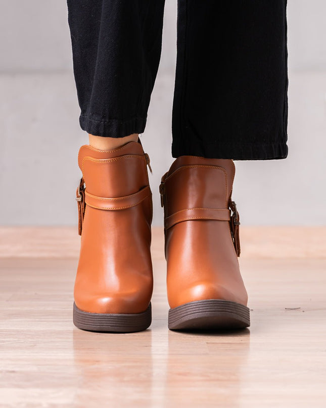 Botines Normelia - Camel - Tienda Nébula