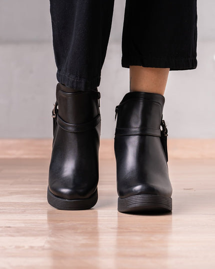 Botines Normelia - Negro - Tienda Nébula