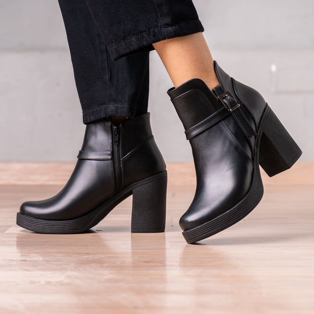 Botines Normelia - Negro - Tienda Nébula