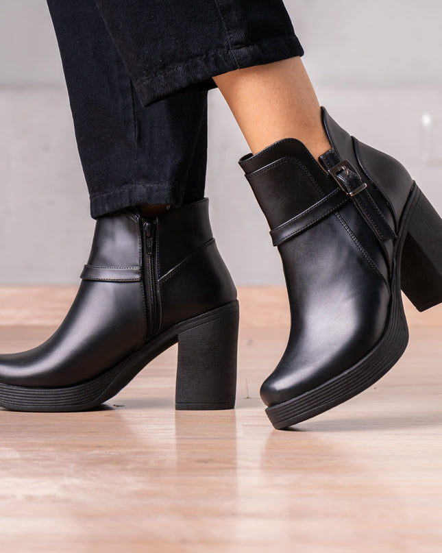 Botines Normelia - Negro - Tienda Nébula