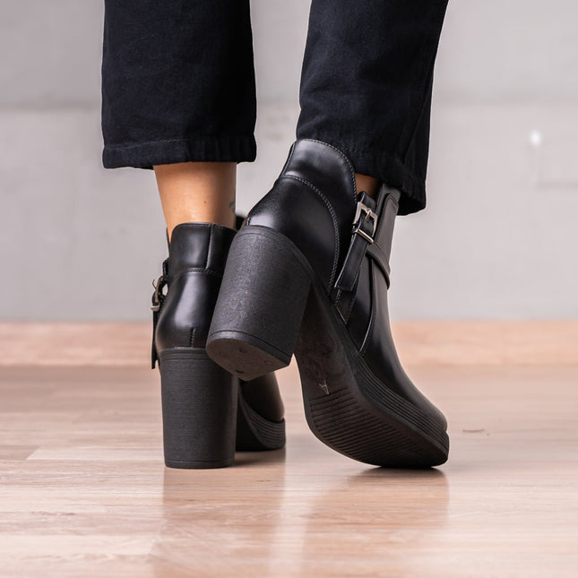 Botines Normelia - Negro - Tienda Nébula