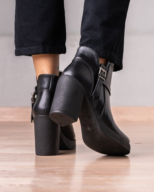 Botines Normelia - Negro - Tienda Nébula