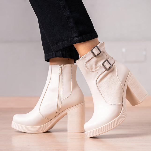 Botines Rozberith - Nude - Tienda Nébula