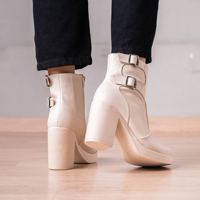 Botines Rozberith - Nude - Tienda Nébula