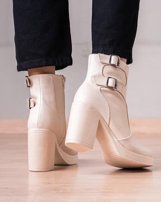 Botines Rozberith - Nude - Tienda Nébula