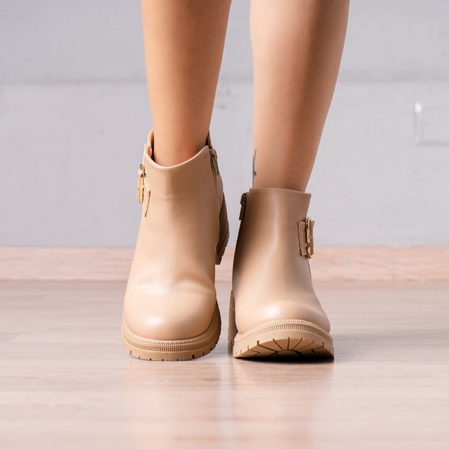 Botines Sylvana - Beige - Tienda Nébula