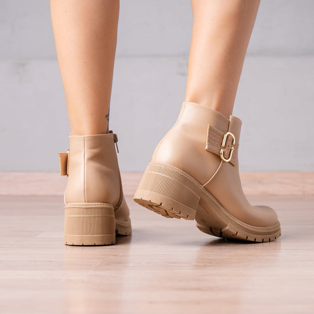 Botines Sylvana - Beige - Tienda Nébula