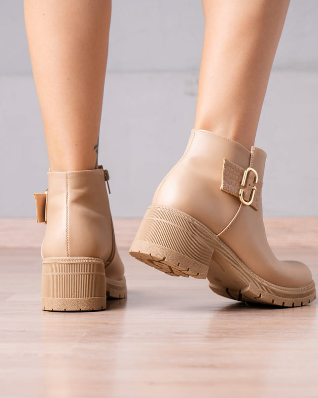 Botines Sylvana - Beige - Tienda Nébula