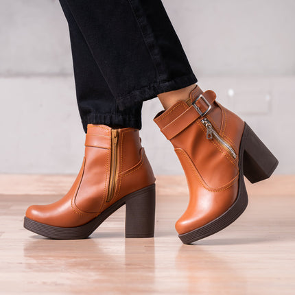 Botines Veata - Camel - Tienda Nébula