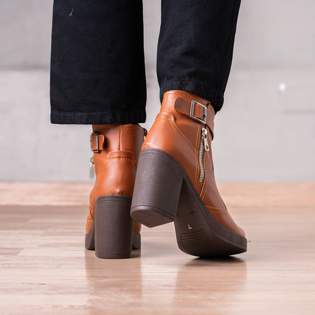 Botines Veata - Camel - Tienda Nébula
