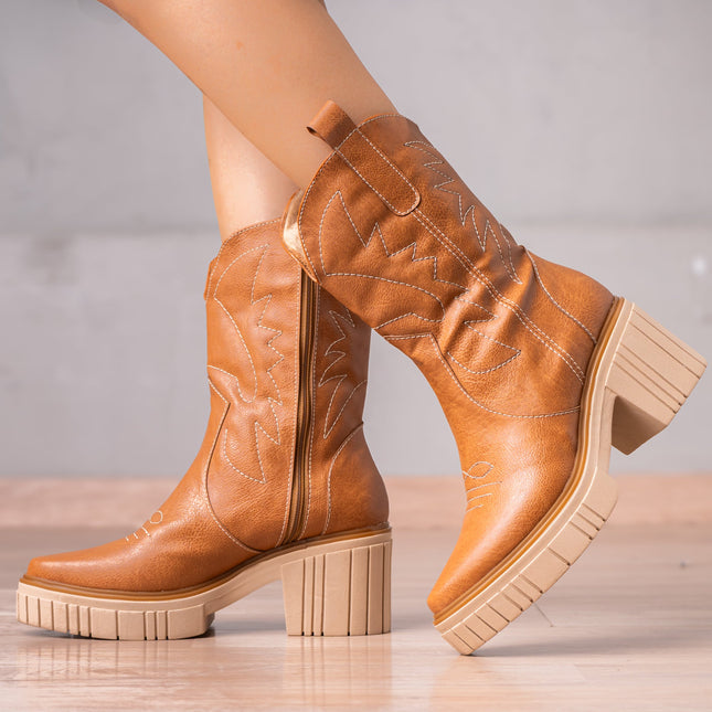 Botines West Coast - Camel - Tienda Nébula
