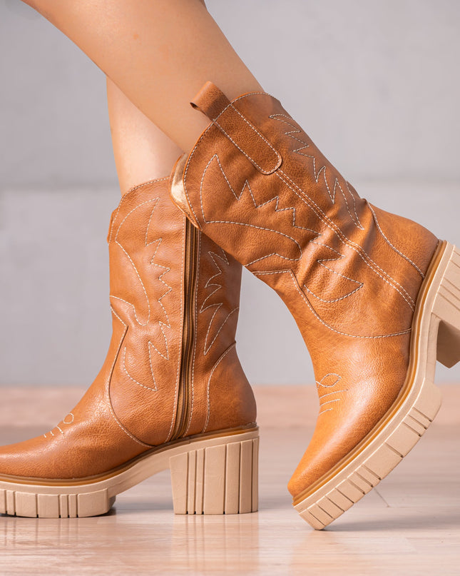 Botines West Coast - Camel - Tienda Nébula