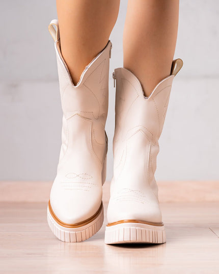 Botines West Coast - Nude - Tienda Nébula