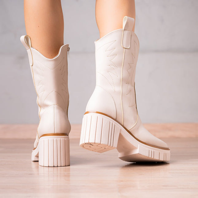 Botines West Coast - Nude - Tienda Nébula