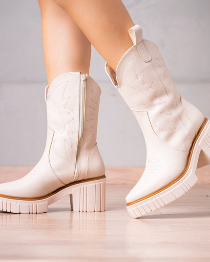 Botines West Coast - Nude - Tienda Nébula