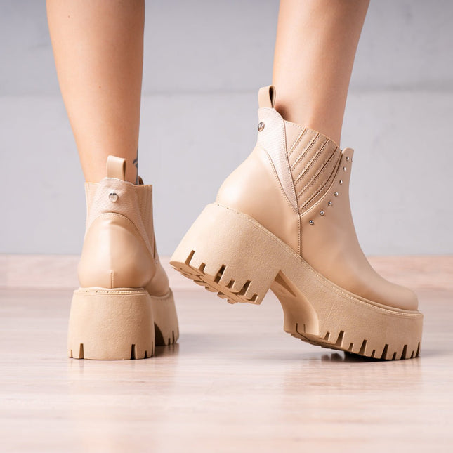 Botines Xyla - Beige - Tienda Nébula